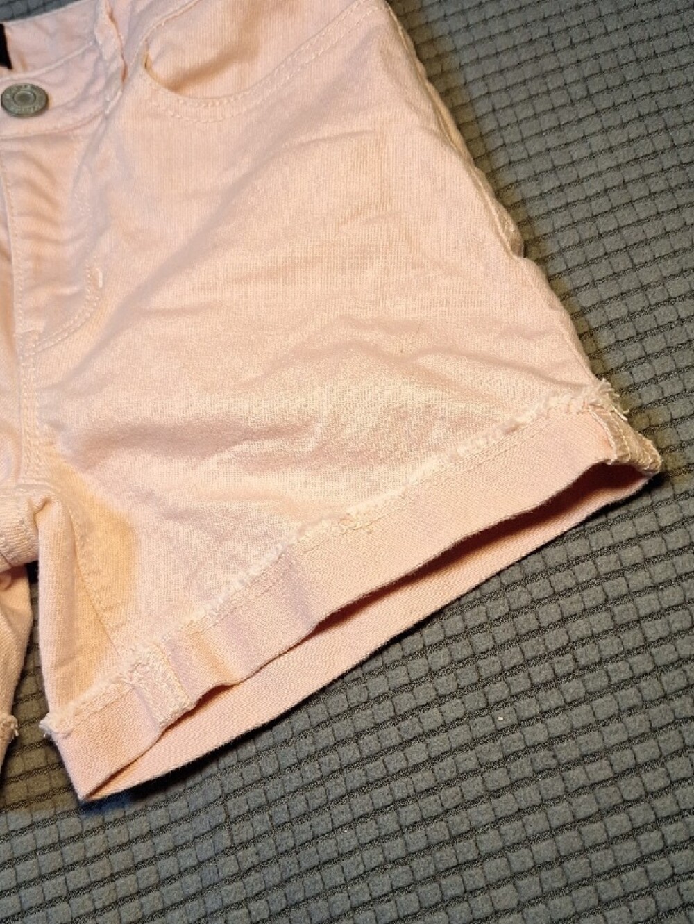 GAP Girls Pale Pink Denim Rolled-Hem Shorts - Picture 6 of 7